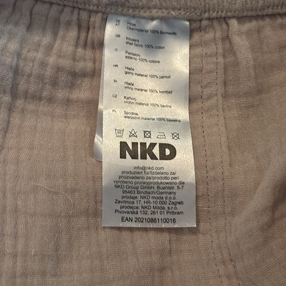 Light Beige Gauze Drawstring Pants - Picture 8 of 9